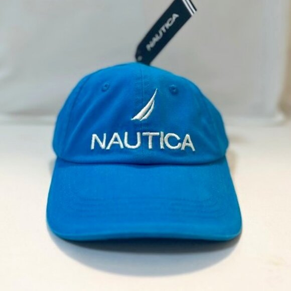 COPY - Nautica Child's J-Class 6 Panel Embroidered Cap - Turquoise/ White - Siz… - Picture 1 of 5